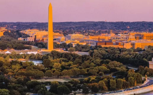 National Mall during golden hour
