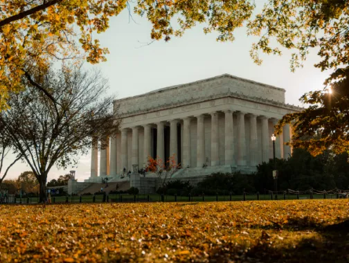 Lincoln Memorial in Fall