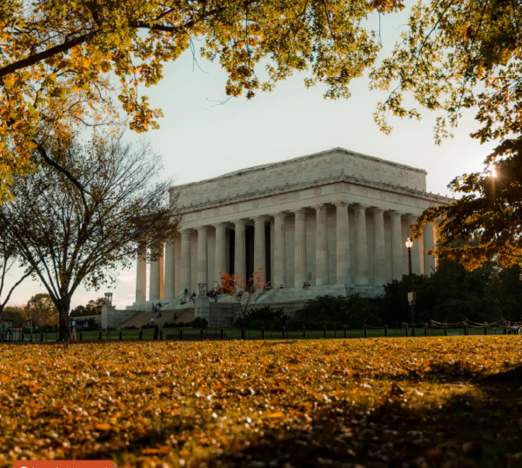 Lincoln Memorial in Fall